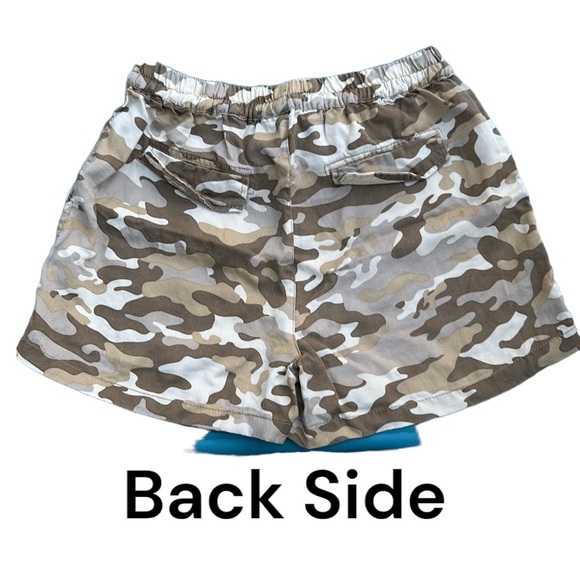 Love Tree Pants - Love Tree Elastic Waist Pull On Camouflage Camo Shorts Tan Brown Sz Medium